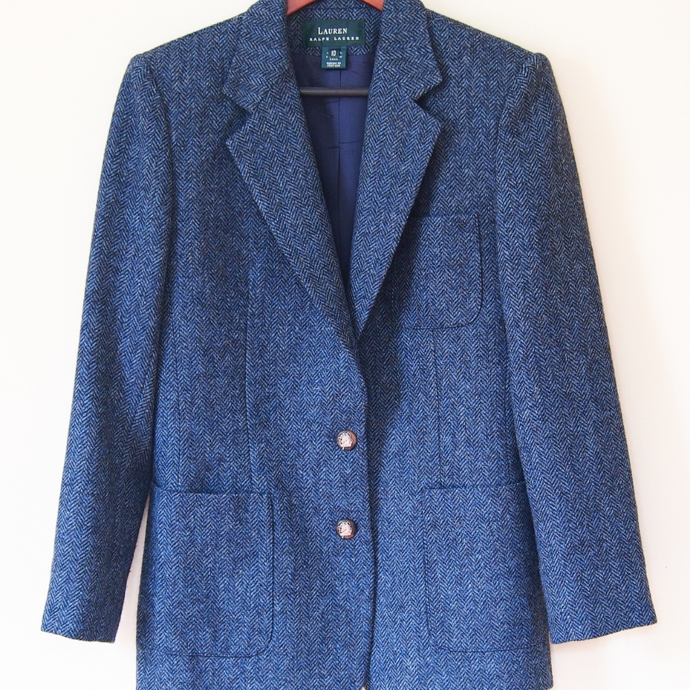 Ralph Lauren Wool Herringbone Blazer